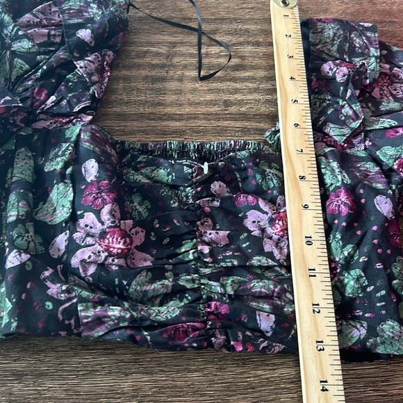 NWOT ZARA floral crop top coquette girl xs cotton - Picture 9 of 9